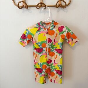 H&M fruit rashguard swimsuit 9-12m